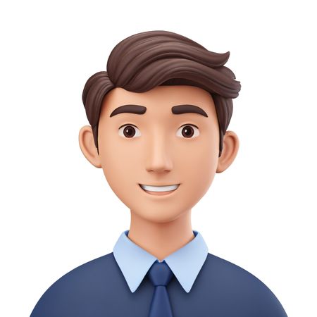 Smiling Male Character In Professional Attire  AI Image