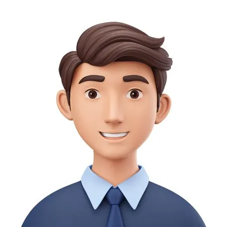 Smiling Male Character In Professional Attire  AI Image