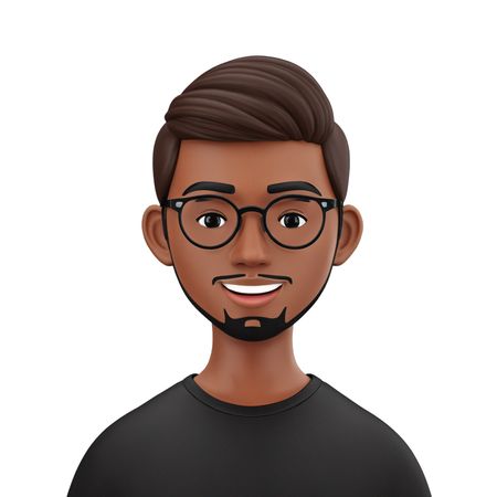 Smiling Male With Glasses  AI Image