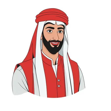 Smiling Man In Traditional Attire  AI Image
