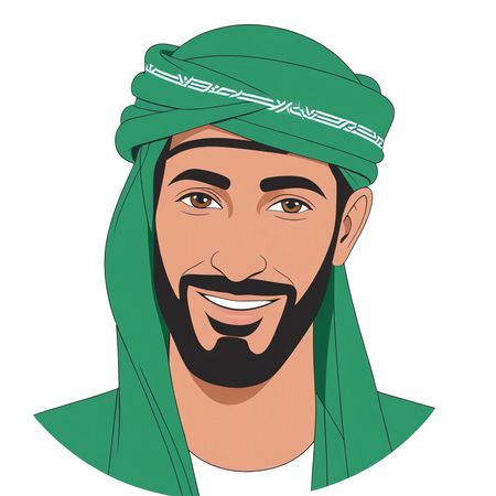 Smiling Man In Traditional Attire  AI Image