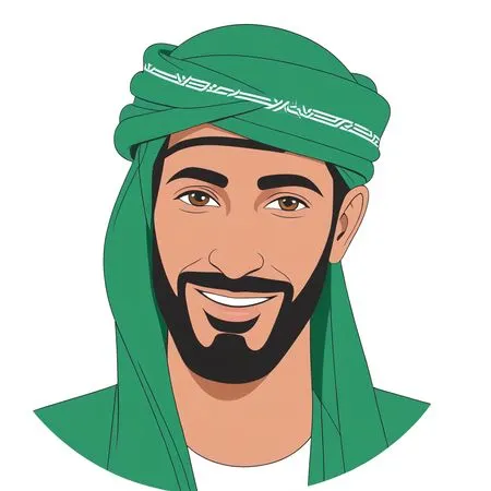 Smiling Man In Traditional Attire  AI Image