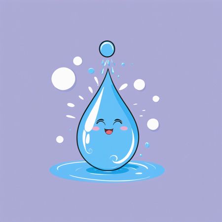 Smiling Water Drop  AI Image