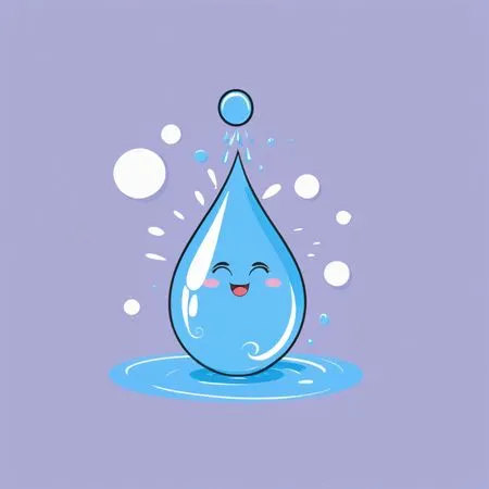 Smiling Water Drop  AI Image