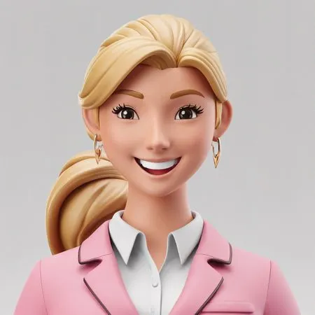 Smiling Woman In Business Attire  AI Image