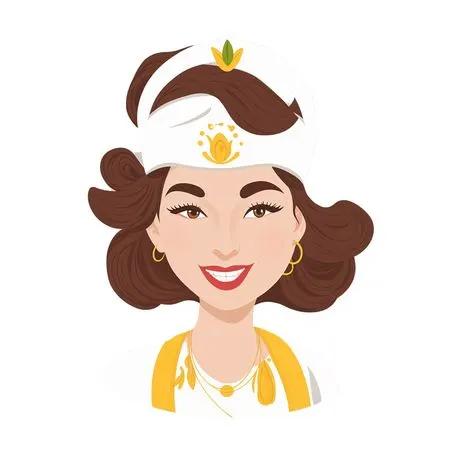 Smiling Woman With Headwear  AI Image