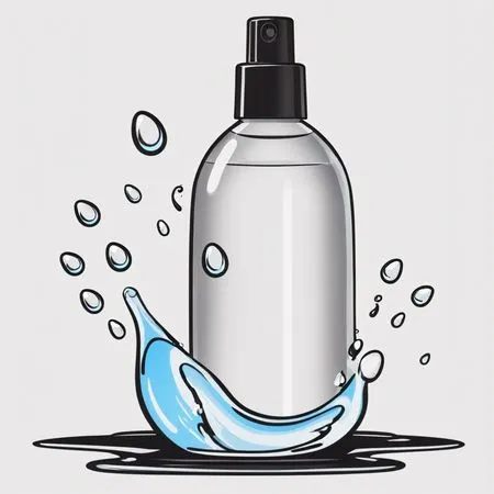 Spray Bottle With Water Droplets  AI Image