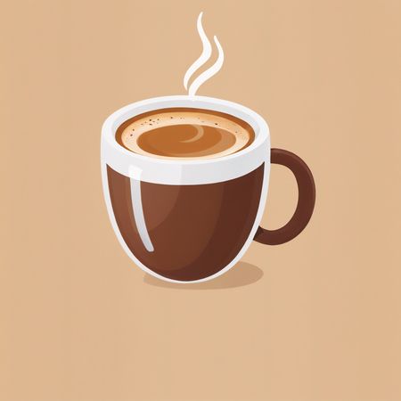 Steaming Cup Of Coffee  AI Image