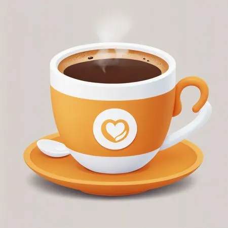 Steaming Cup Of Coffee On Saucer  AI Image