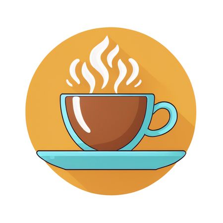 Steaming Cup Of Coffee On Saucer  AI Image