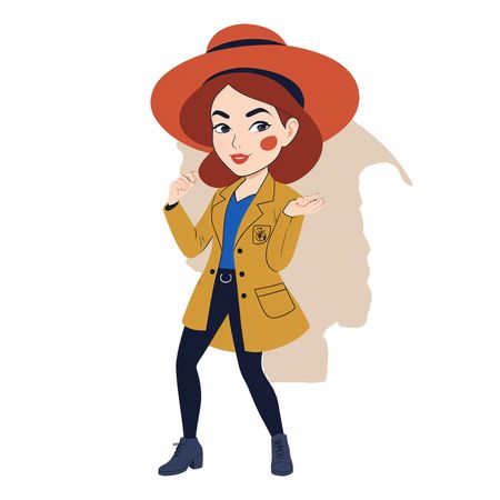 Stylish Cartoon Character In Fashionable Outfit  AI Image