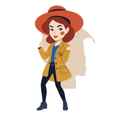 Stylish Cartoon Character In Fashionable Outfit  AI Image