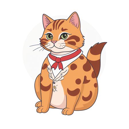 Stylish Cat With Bowtie  AI Image