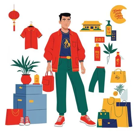 Stylish Male With Fashion Accessories  AI Image
