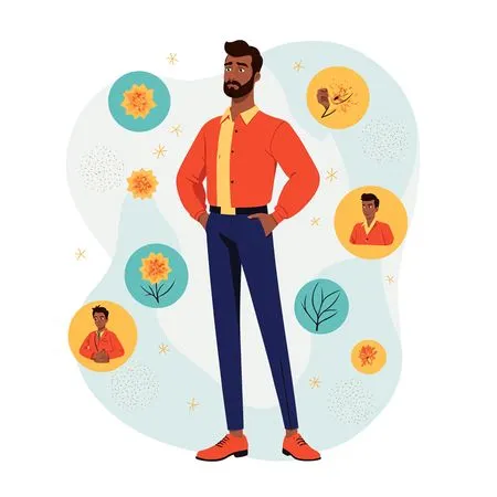 Stylish man standing confidently  AI Image