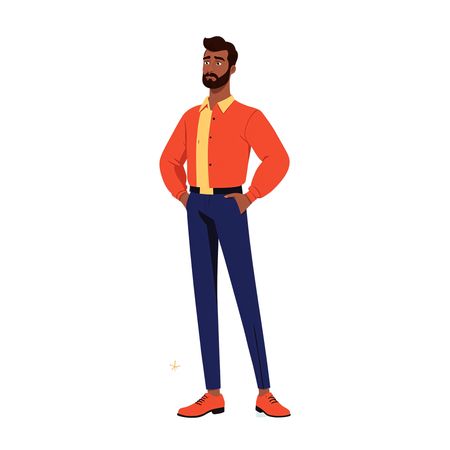 Stylish man standing confidently  AI Image