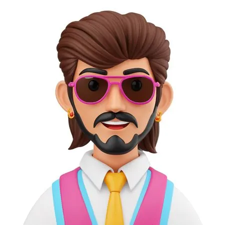 Stylish Man With Sunglasses  AI Image