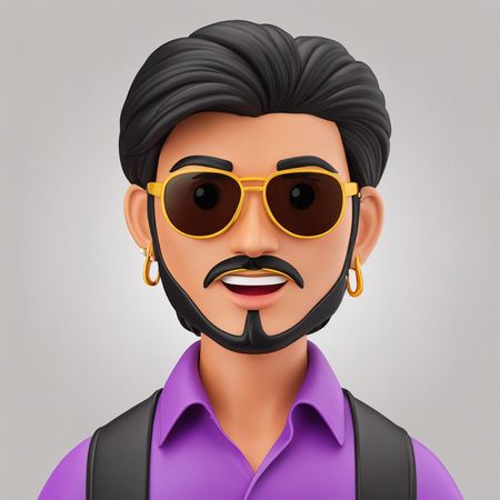 Stylish Man With Sunglasses And Earrings  AI Image