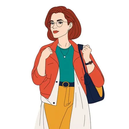 Stylish Woman In Casual Fashion  AI Image