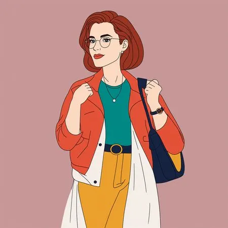Stylish Woman In Casual Fashion  AI Image