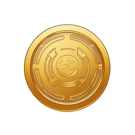 Stylized Digital Coin  AI Image
