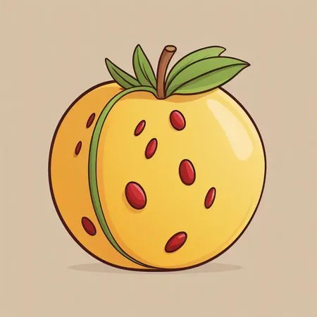 Stylized Fruit With Seeds  AI Image