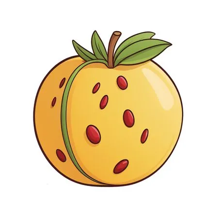 Stylized Fruit With Seeds  AI Image