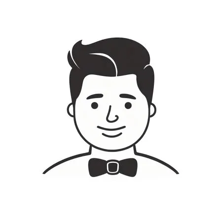 Stylized Male With Bow Tie  AI Image