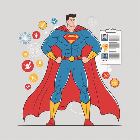 Super-héros avec des capacités spéciales  Image IA