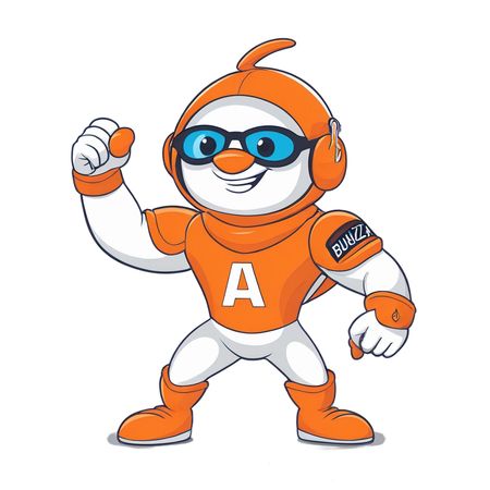 Superhero Mascot With Glasses  AI Image