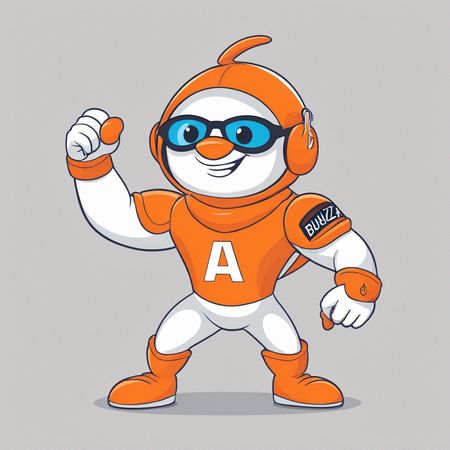 Superhero Mascot With Glasses  AI Image