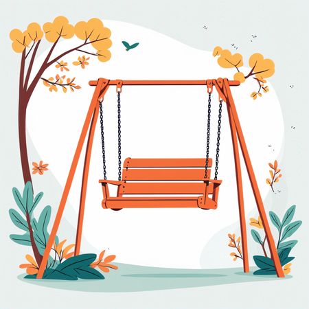 Swing In Park  AI Image
