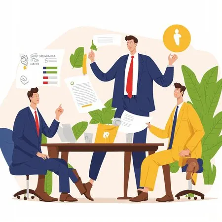 Team Brainstorming Session In A Corporate Office  AI Image
