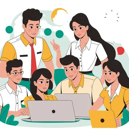 Team Collaboration In An Office Setting  AI Image