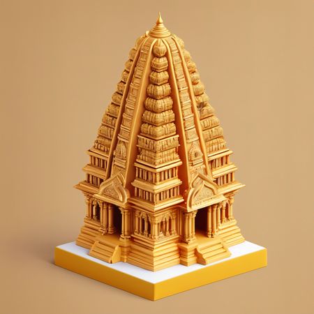 Templo hindú adornado  Imagen AI