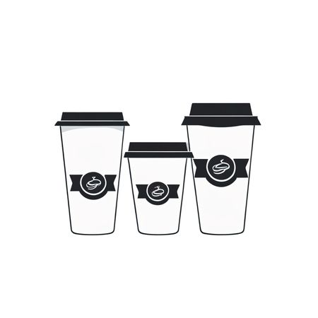 Three Different-sized Coffee Cups  AI Image