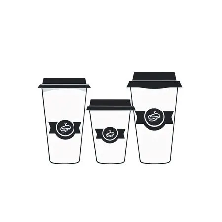 Three Different-sized Coffee Cups  AI Image