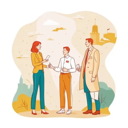 Three People In A Business Meeting  AI Image