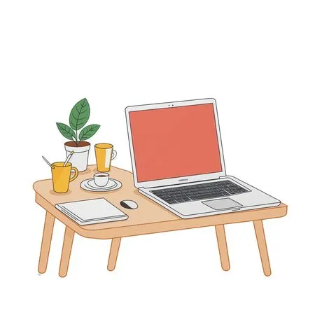 Tidy Home Office Workspace. DELETE  AI Image