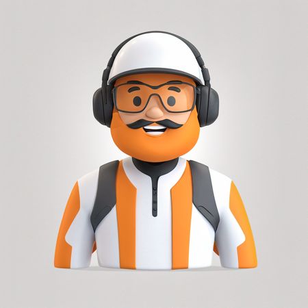 Trabalhador da construção civil com equipamento de segurança  AI Image