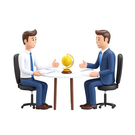 Two Businessmen In Meeting  AI Image
