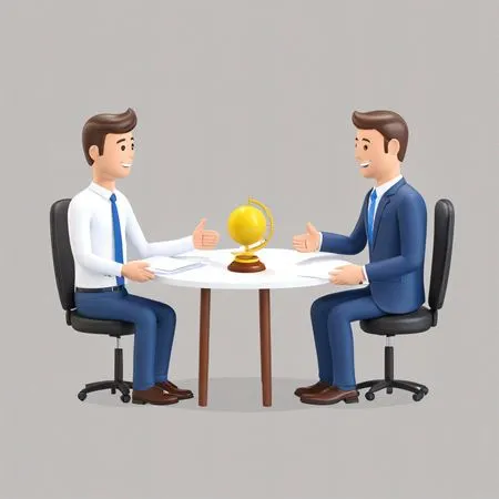 Two Businessmen In Meeting  AI Image