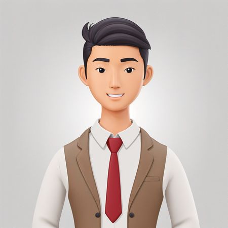 Um jovem em traje profissional  Imagem de IA