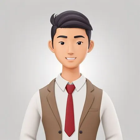Um jovem em traje profissional  Imagem de IA