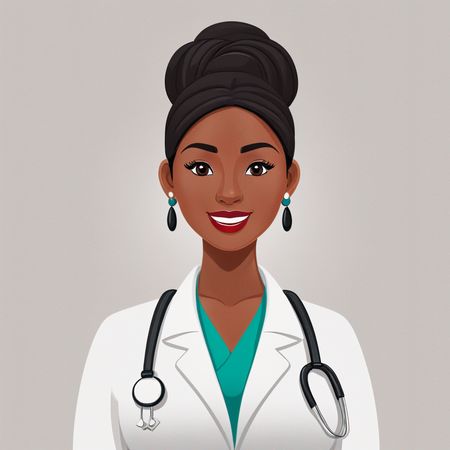 Uma médica com um estetoscópio  Imagem de IA