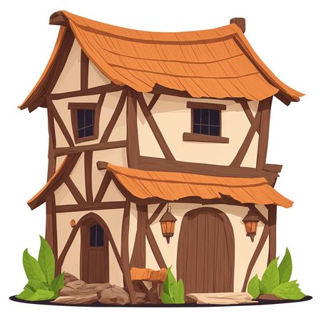 Un cottage de conte de fées fantaisiste  Image IA