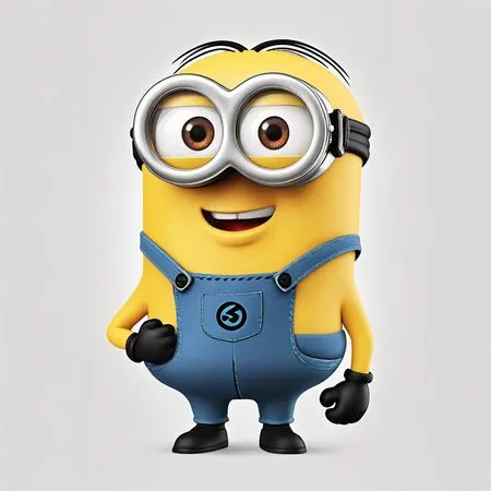 Un Minion juguetón con overol azul y gafas protectoras  Imagen AI