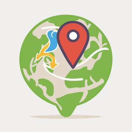 Une épingle de localisation sur un globe  Image IA