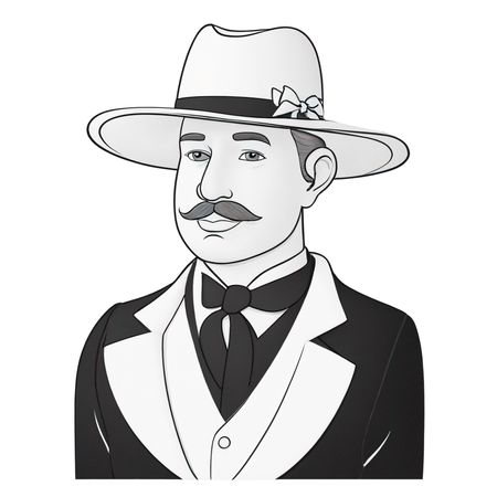Vintage Gentleman In Formal Attire  AI Image