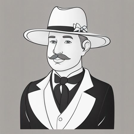 Vintage Gentleman In Formal Attire  AI Image